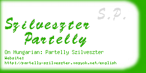 szilveszter partelly business card